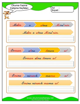 m sesi Grubu Çalışma Sayfaları